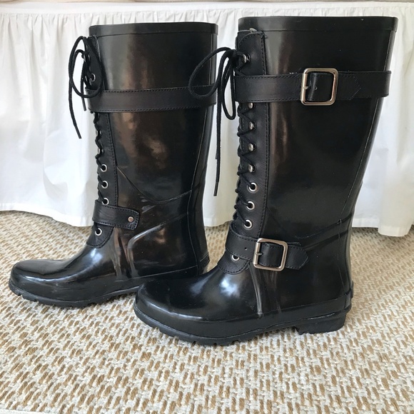 BCBG Lace Up Willis Rain Boots-7 - Picture 3 of 14